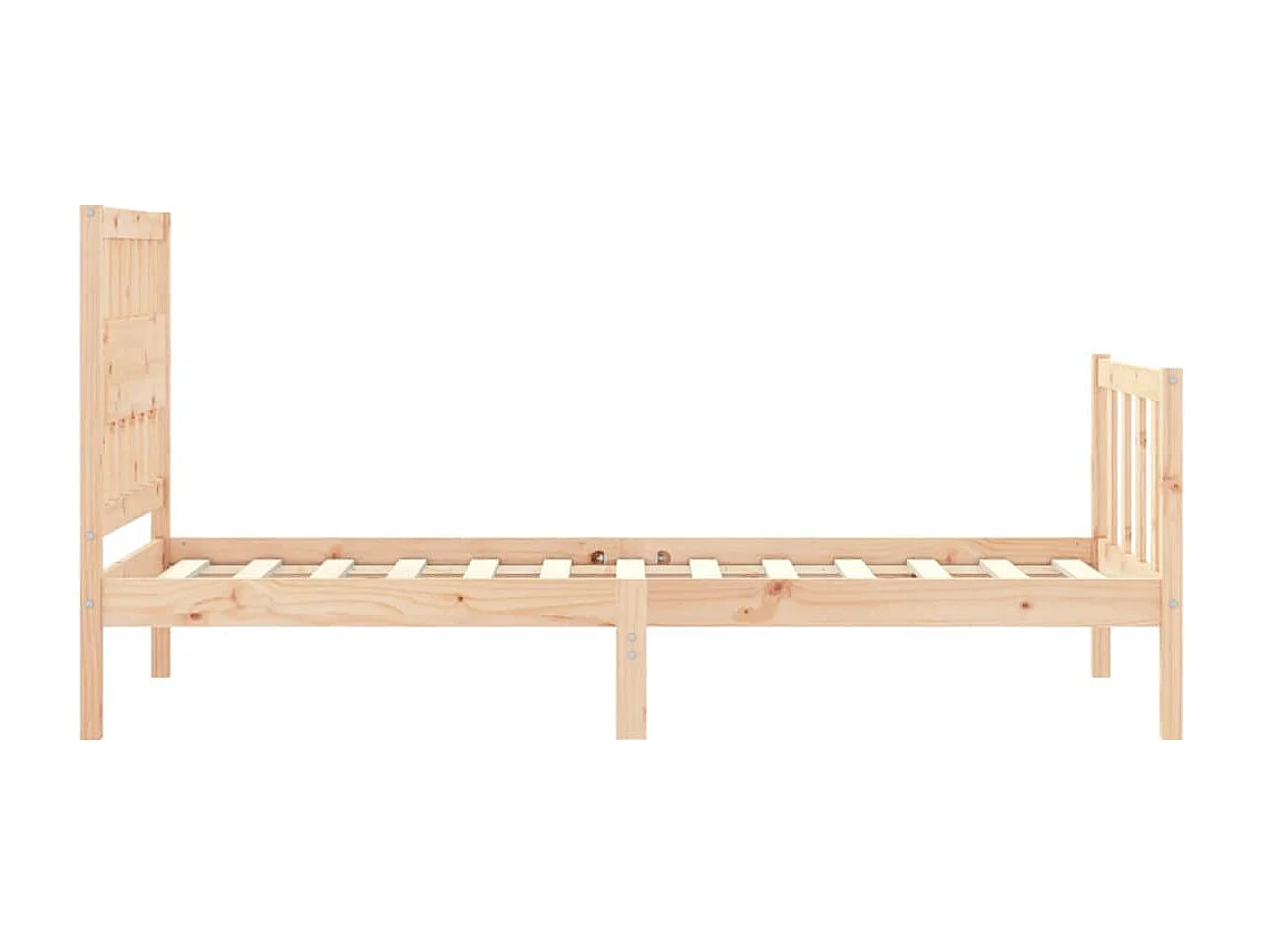 Cadre de lit sans matelas 90x200 cm bois de pin massif