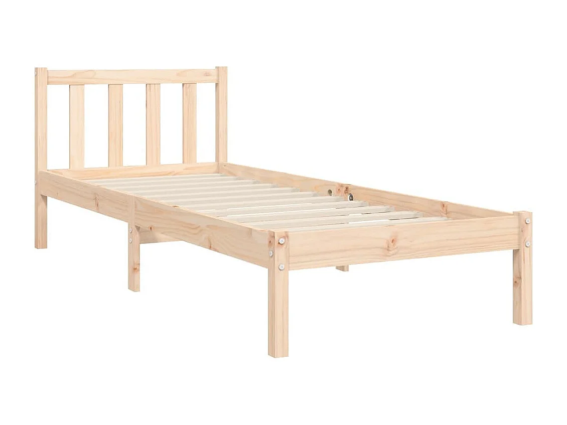 Giroletto senza Materasso 90x200 cm in Legno Massello di Pino