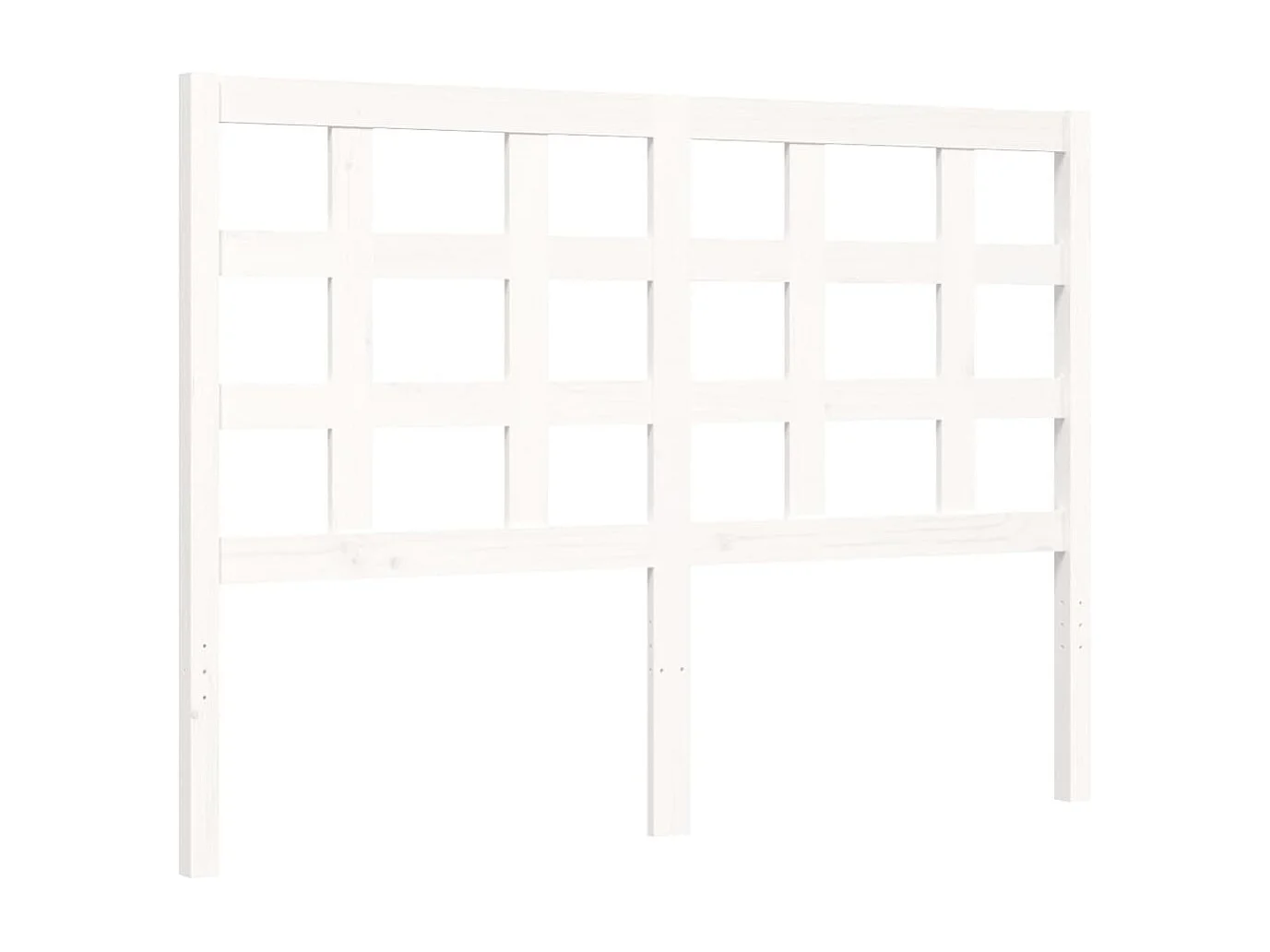 Cadre de lit sans matelas blanc 140x190 cm bois de pin massif