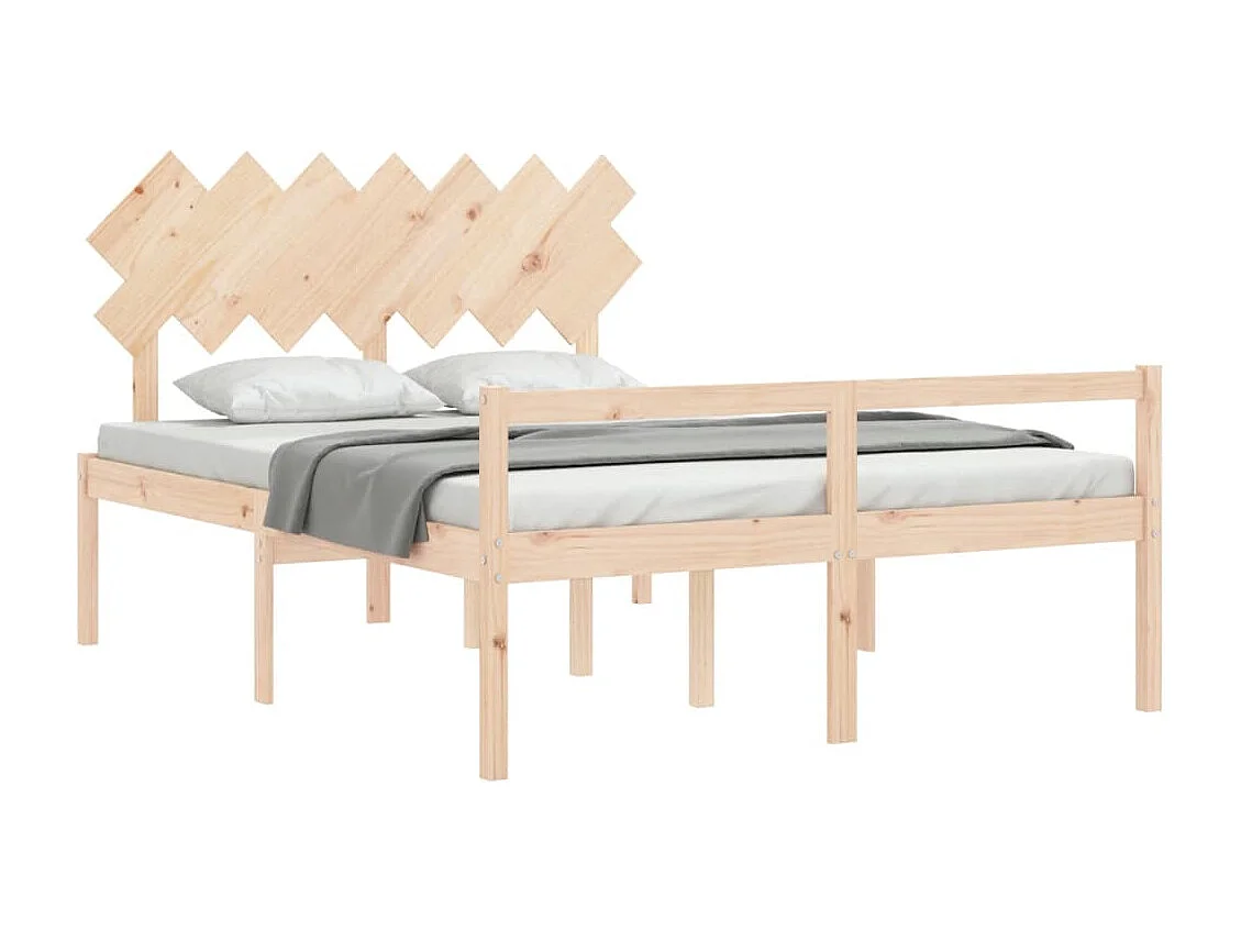 Lit pour personne âgée sans matelas 140x190 cm bois massif