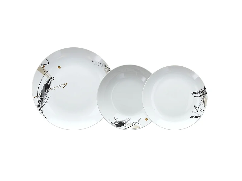 Vajilla 18 Piezas Poivre Porcelana Blanca