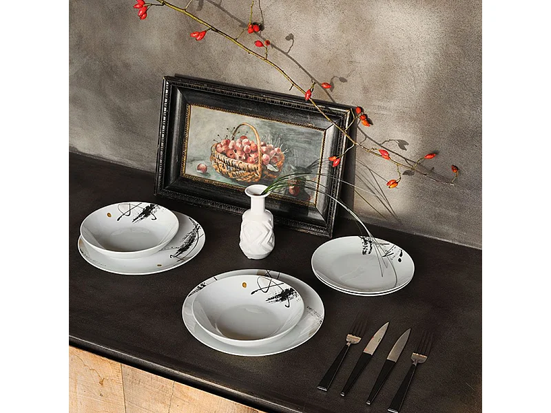 Vajilla 18 Piezas Poivre Porcelana Blanca