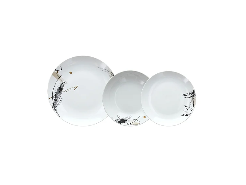 Vajilla 18 Piezas Poivre Porcelana Blanca