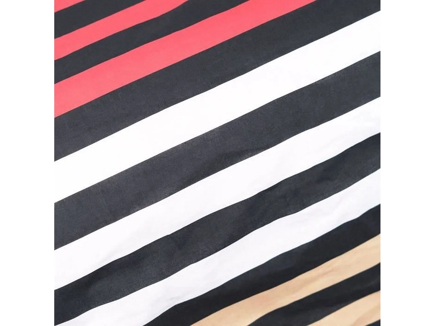 Bettwäscheset – 240 x 220 cm – gestreifte, bedruckte Baumwolle