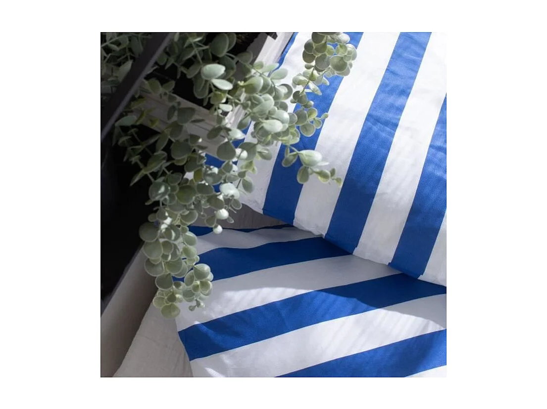 Juego de cama de rayas veraniegas - 240 x 220 cm - Matrimonial - Algodón estampado a rayas