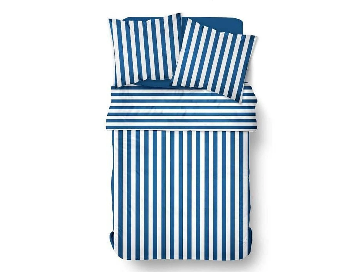 Parure de lit Summer Stripes - 240 x 220 cm - 2 personnes - coton imprimé rayé