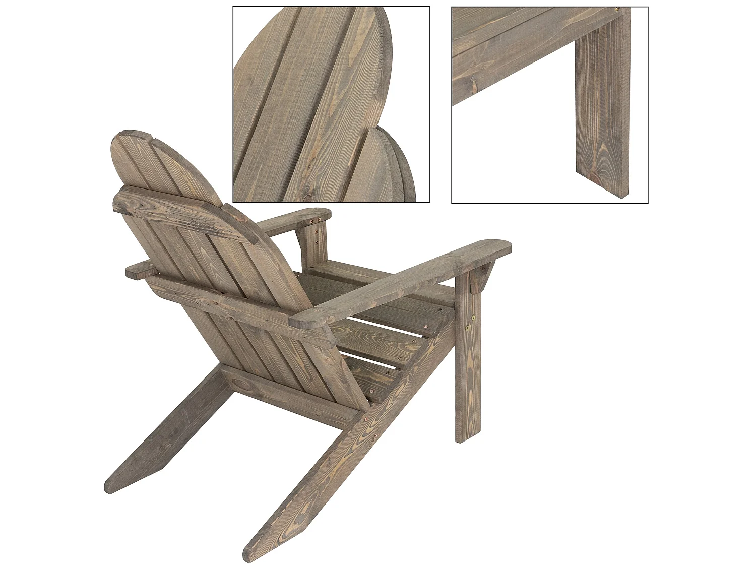 Chaise longue de patio Adirondack Bois