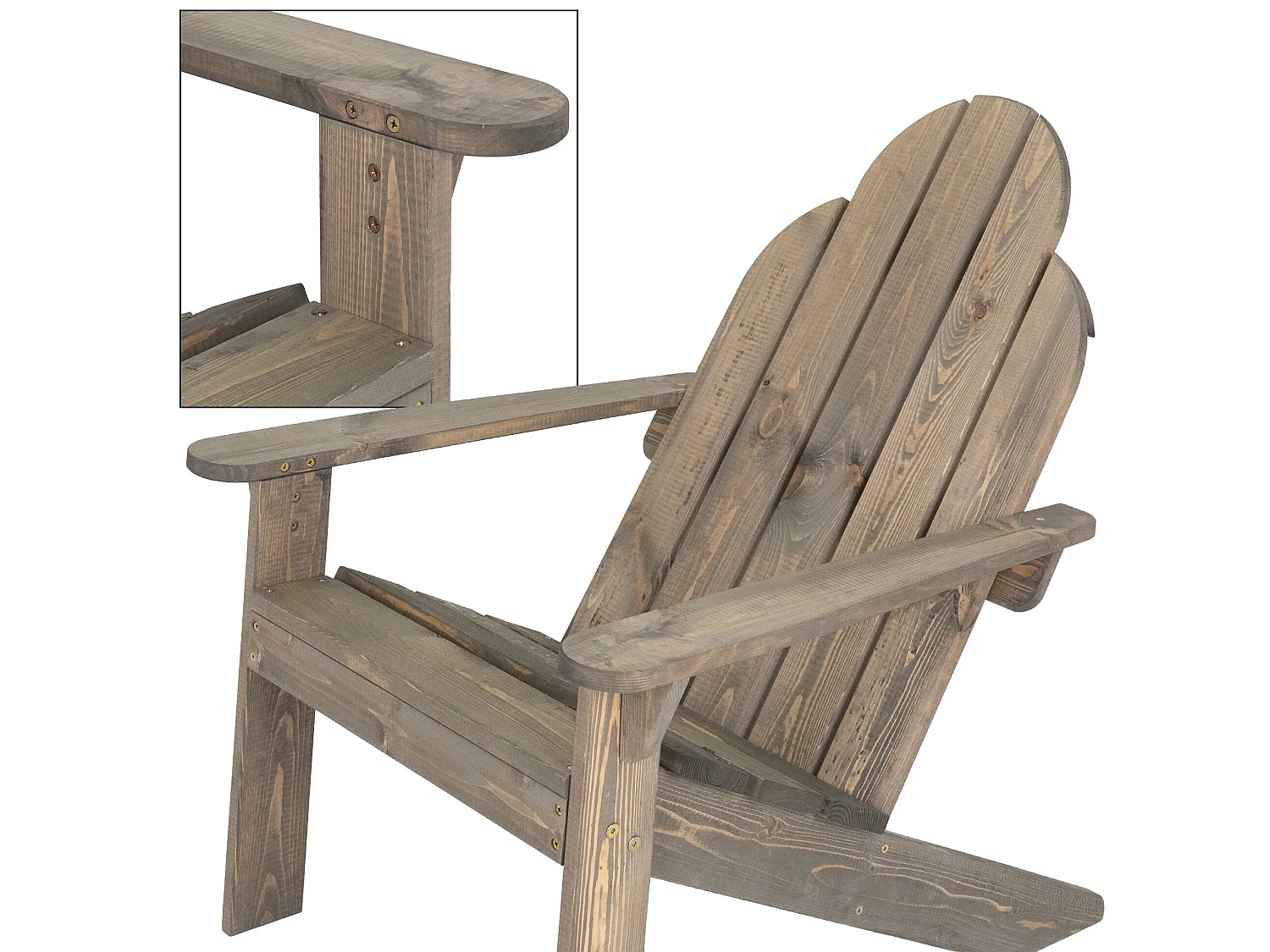 Chaise longue de patio Adirondack Bois