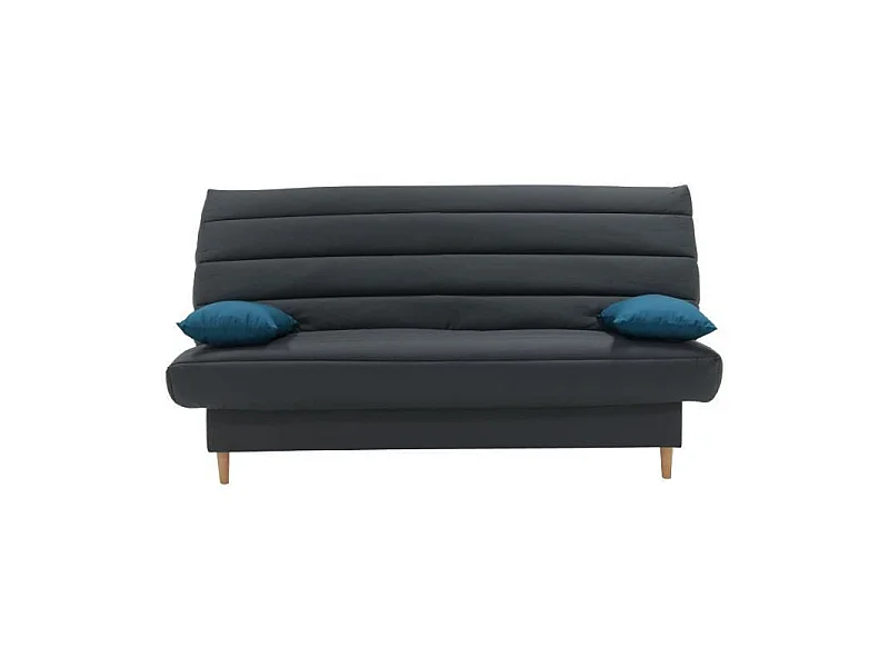 LIV Banquette clic clac 3 places - Tissu anthracite - Slyle scandinave - L 190 x P92 cm
