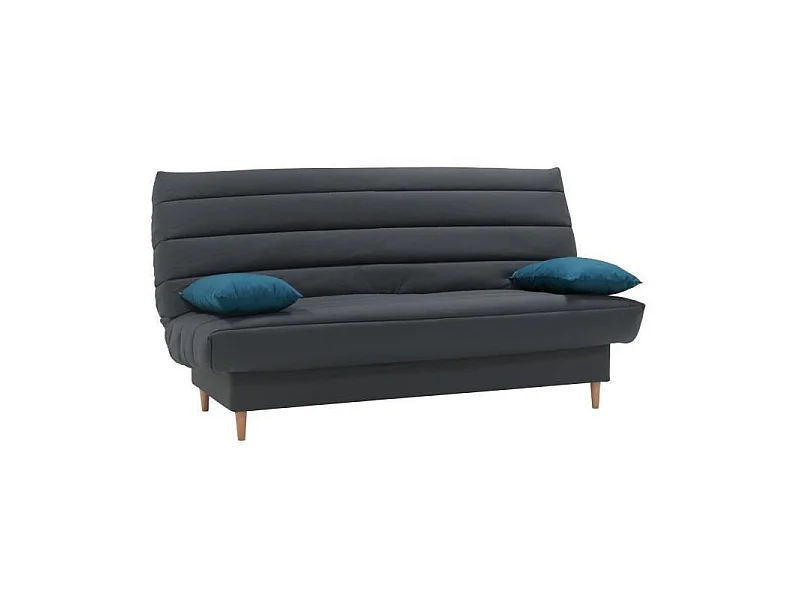 LIV Banquette clic clac 3 places - Tissu anthracite - Slyle scandinave - L 190 x P92 cm