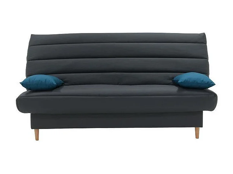 LIV Banquette clic clac 3 places - Tissu anthracite - Slyle scandinave - L 190 x P92 cm