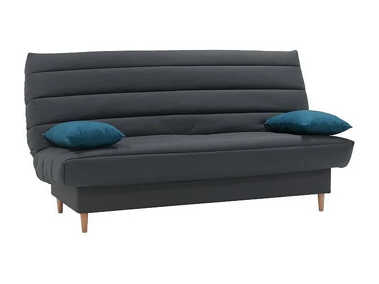LIV Banquette clic clac 3 places - Tissu anthracite - Slyle scandinave - L 190 x P92 cm