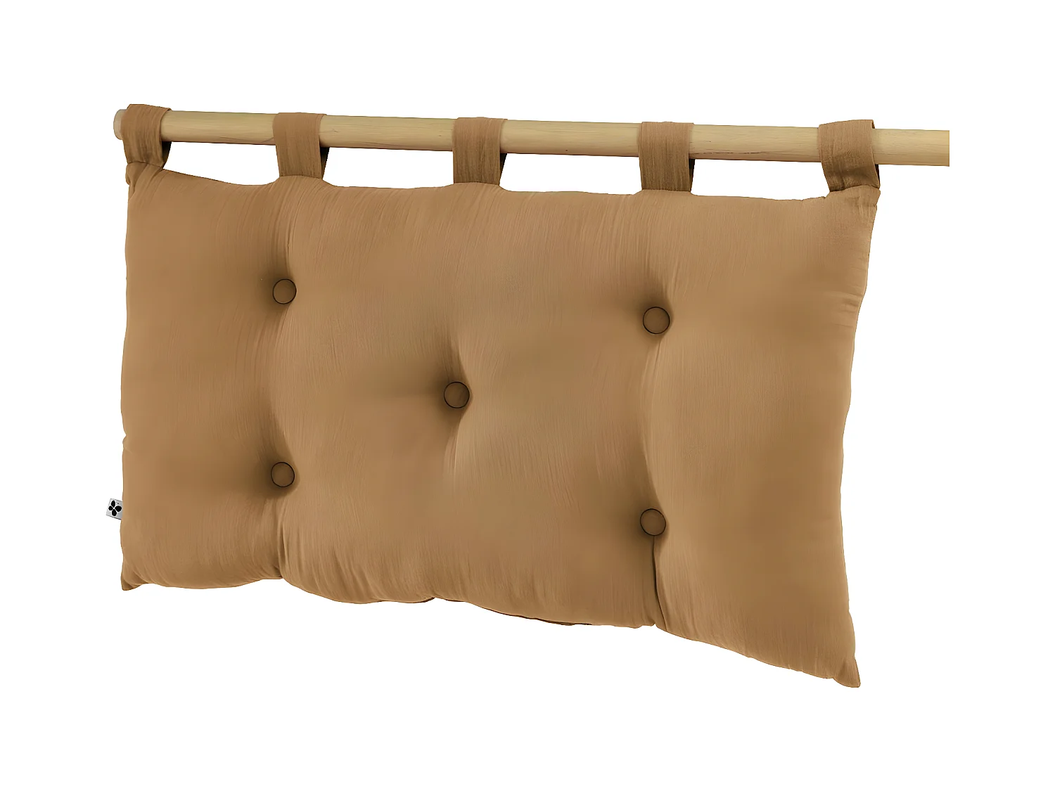 OUREA - Coussin de Tête de Lit avec Passants 50x80cm Gaze de Coton Camel