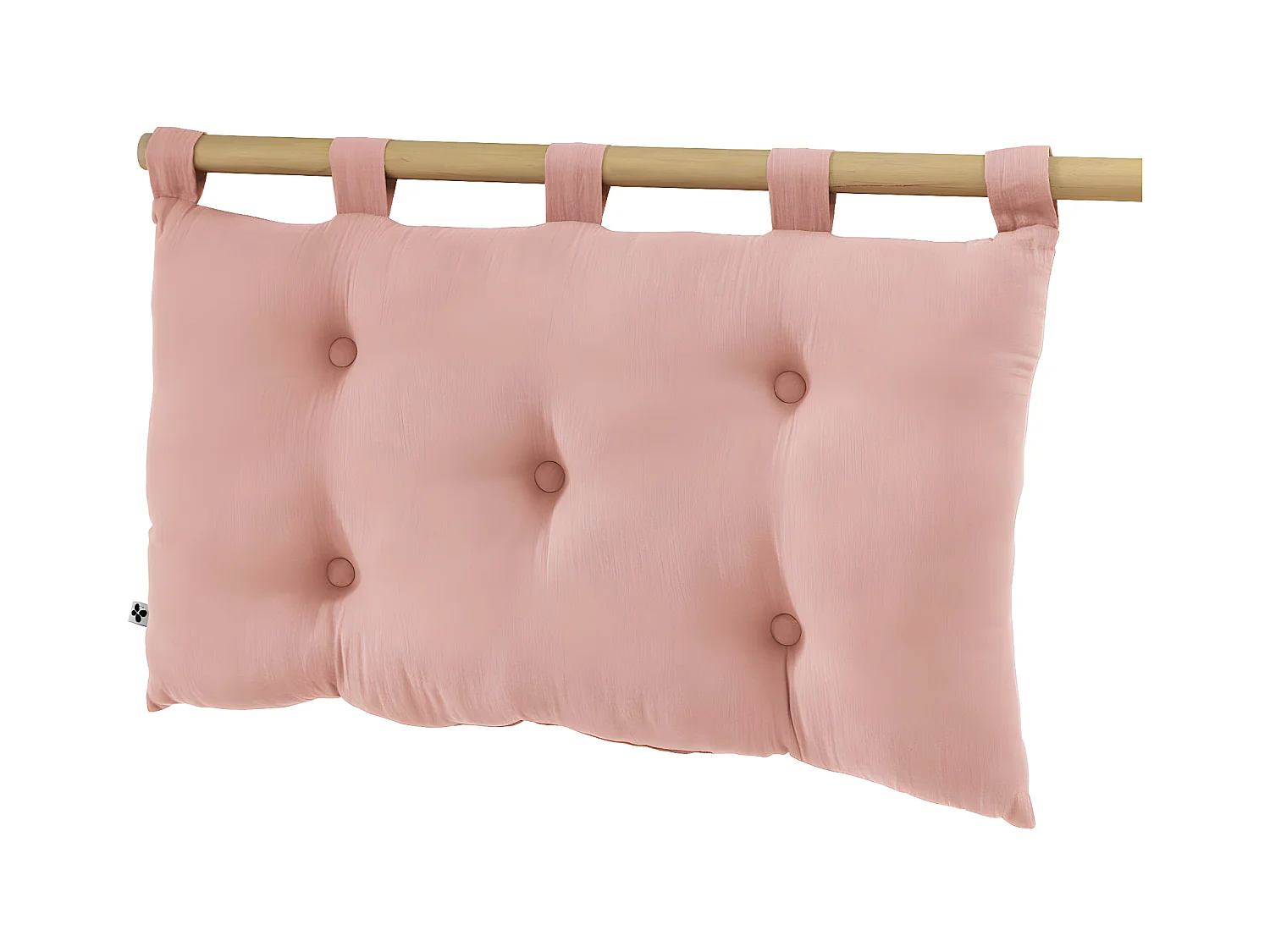 OUREA - Coussin de Tête de Lit avec Passants 50x80cm Gaze de Coton Rose Pêche