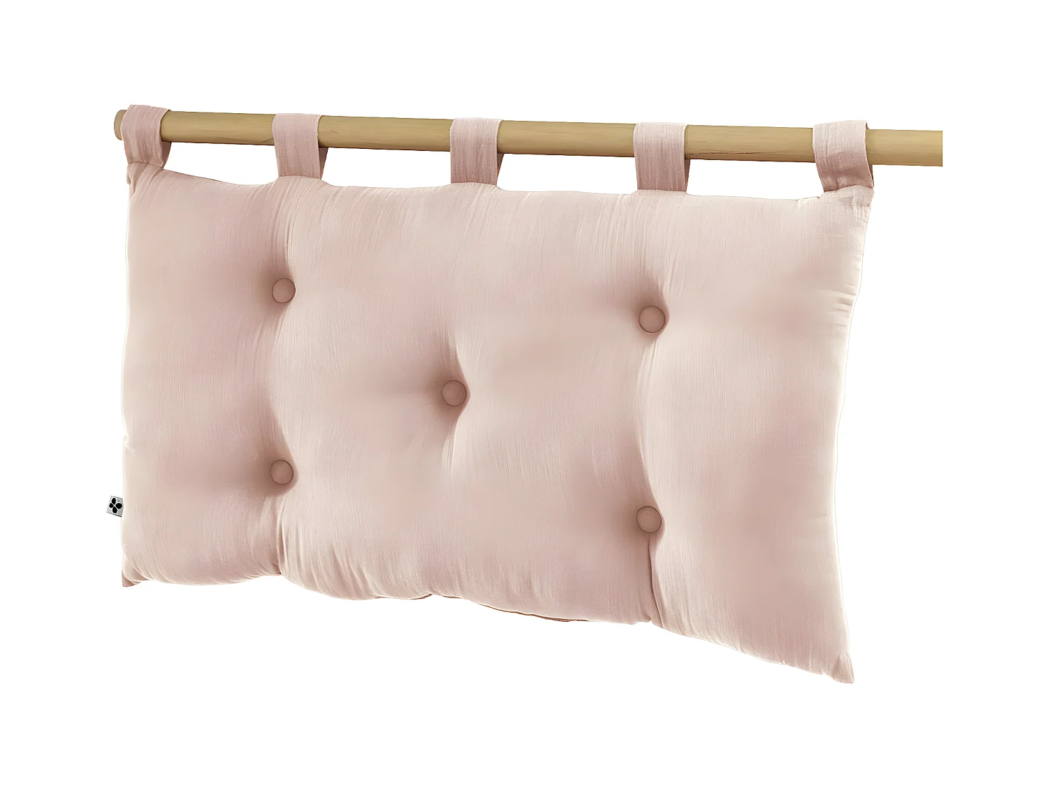 OUREA - Coussin de Tête de Lit avec Passants 50x80cm Gaze de Coton Guimauve