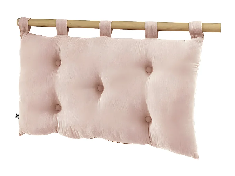 OUREA - Coussin de Tête de Lit avec Passants 50x80cm Gaze de Coton Guimauve