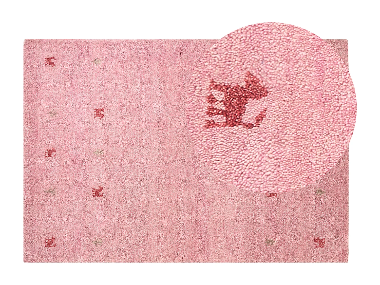 Dywan wełniany gabbeh 140 x 200 cm różowy YULAFI