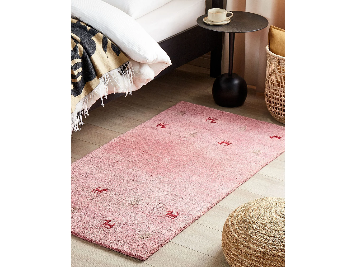 Tapis YULAFI Rose 80 x 150 cm Laine Tapis persan