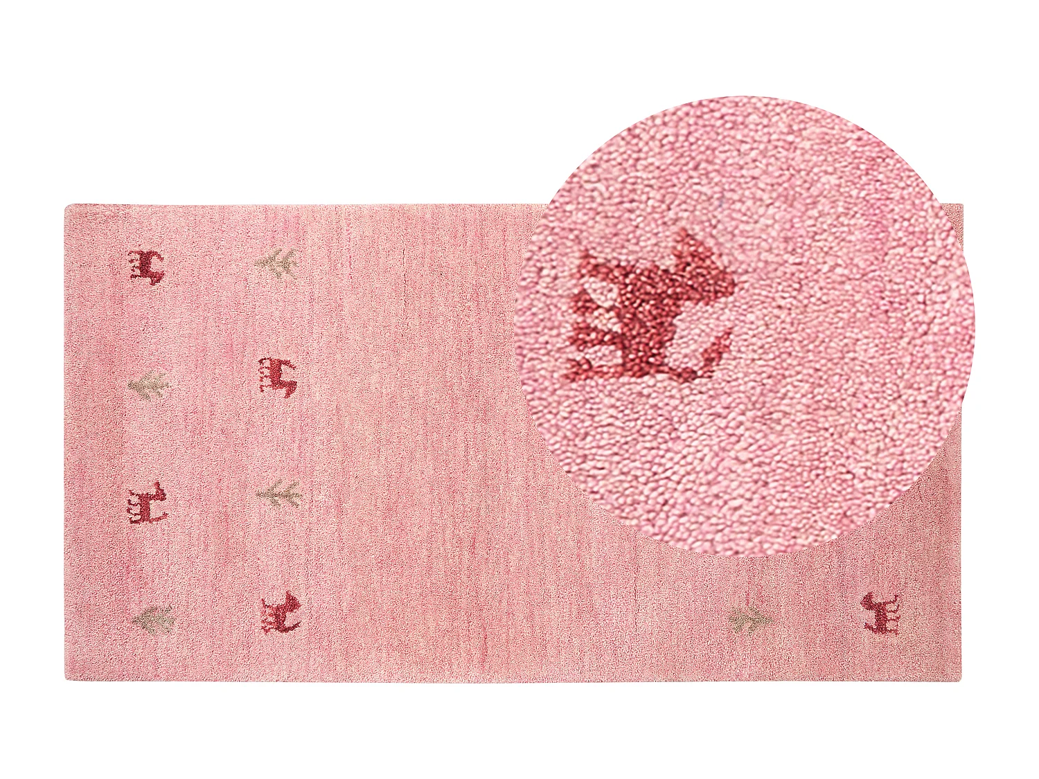 Tapis YULAFI Rose 80 x 150 cm Laine Tapis persan