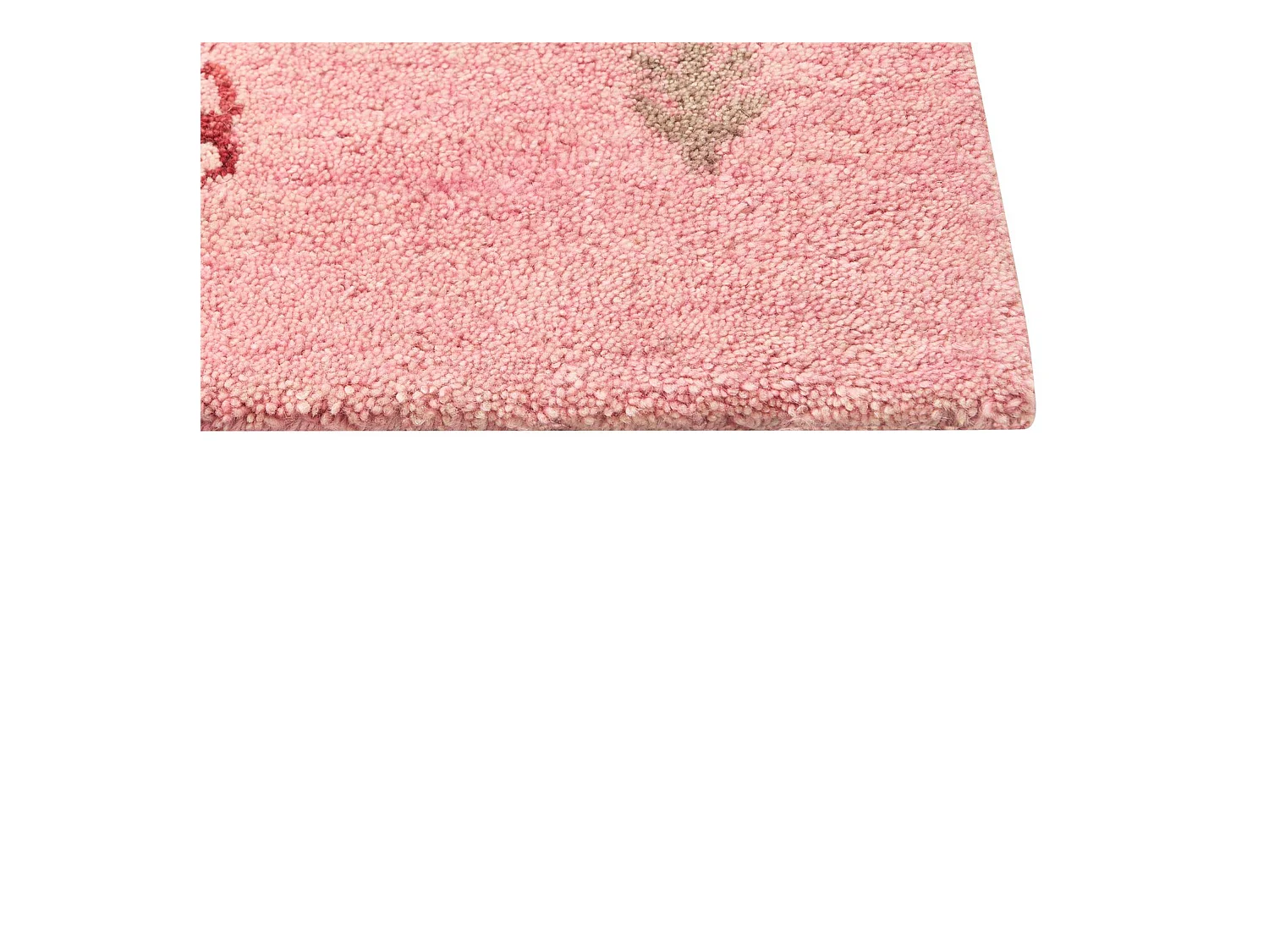 Gabbeh Teppich rosa aus Wolle 200x300 cm Hochflor Westernmotiv Tiermuster weich Yulafi