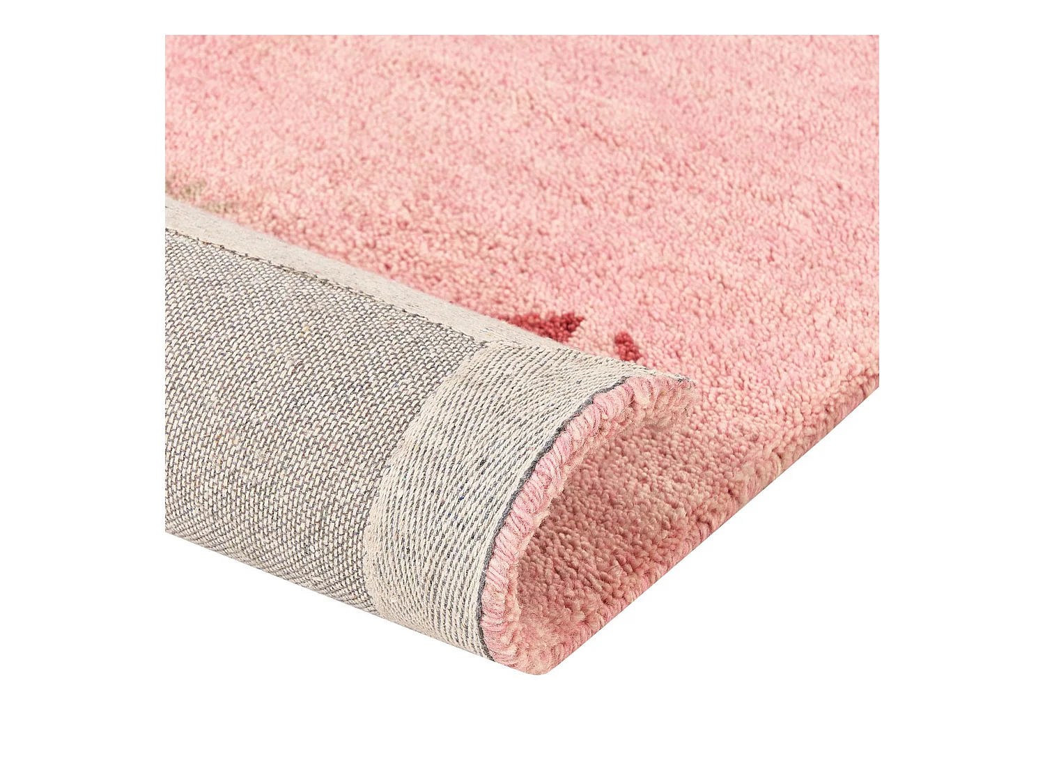 Gabbeh Teppich rosa aus Wolle 200x300 cm Hochflor Westernmotiv Tiermuster weich Yulafi