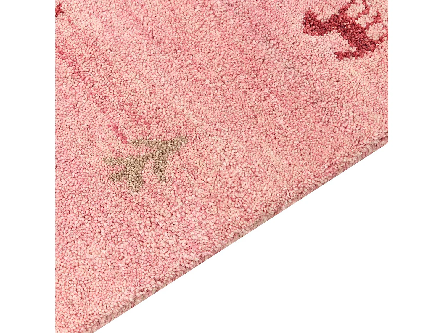 Tapis gabbeh en laine 200 x 300 cm rose YULAFI