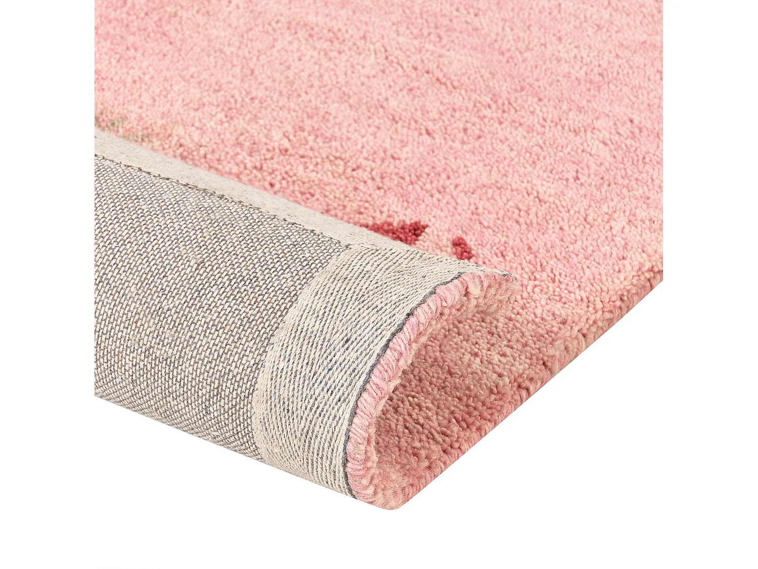 Tapis gabbeh en laine 200 x 300 cm rose YULAFI