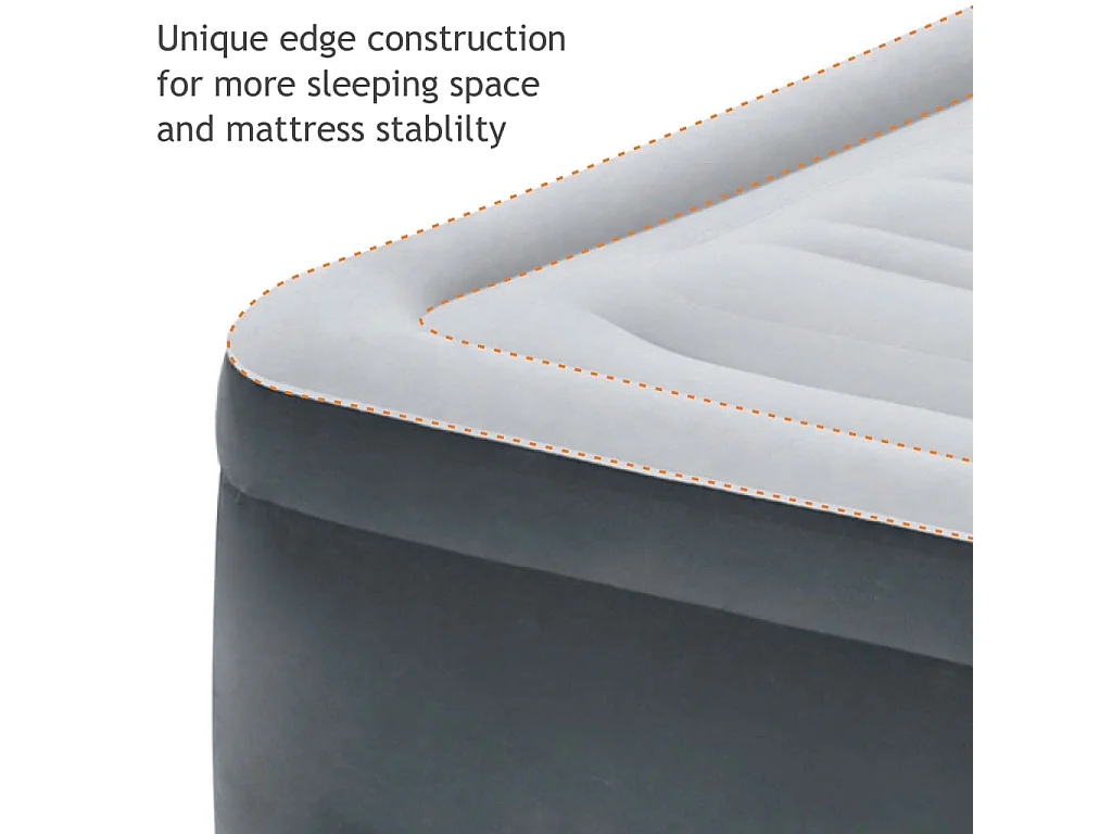 Colchão inflável individual conforto com bomba interna, 99 x 191 x 46 cm