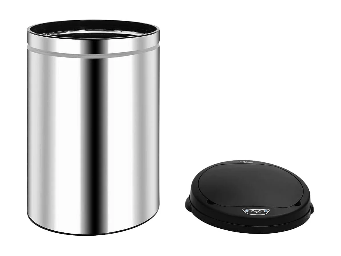Poubelle à capteur automatique argenté 30.5 x 30.5 x 51.5 cm 02_0006041