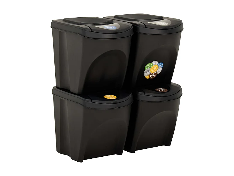 Pattumiere impilabili 4 pezzi antracite 100 litri 02_0006048
