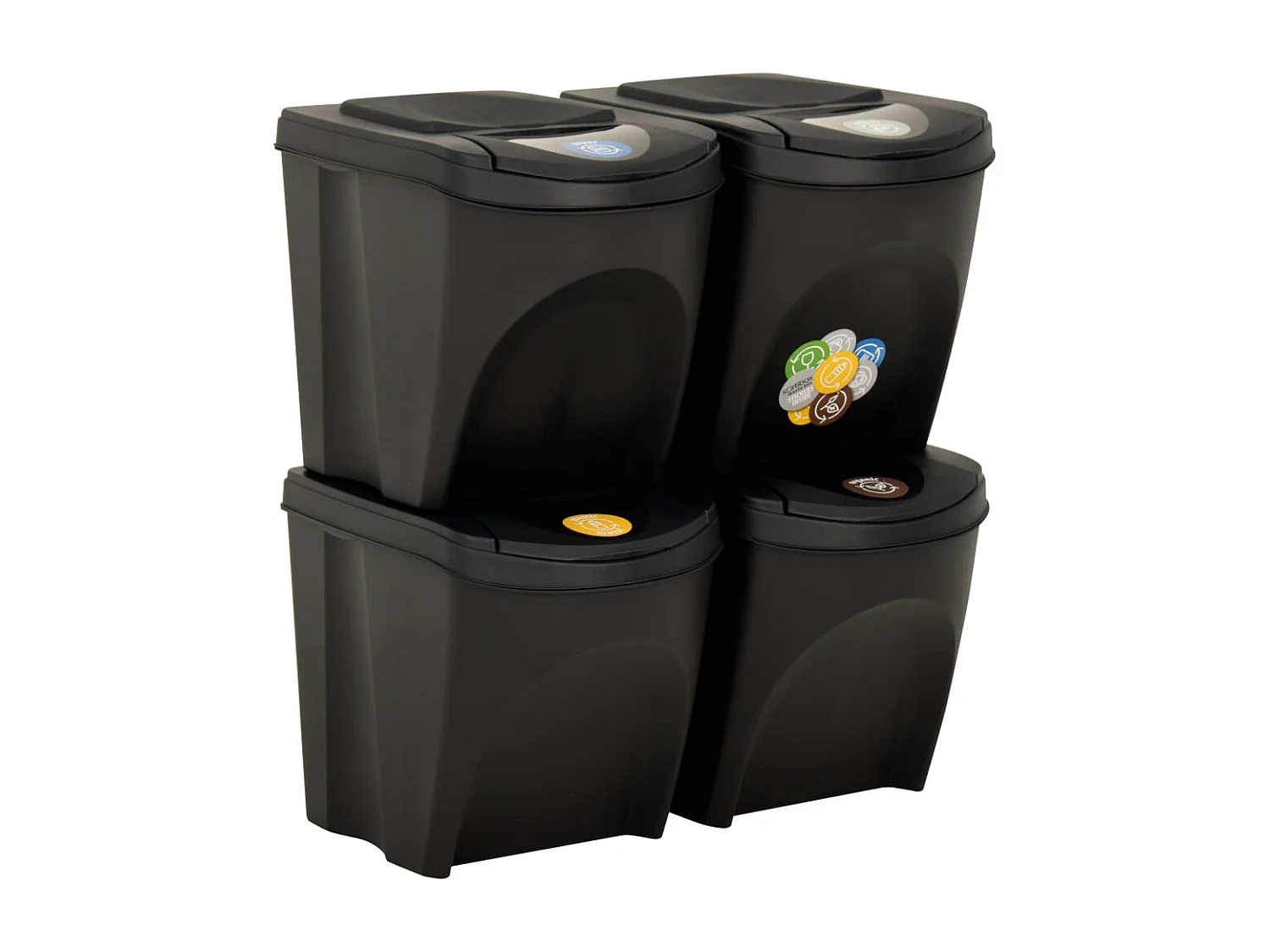 Pattumiere impilabili 4 pezzi antracite 100 litri 02_0006048
