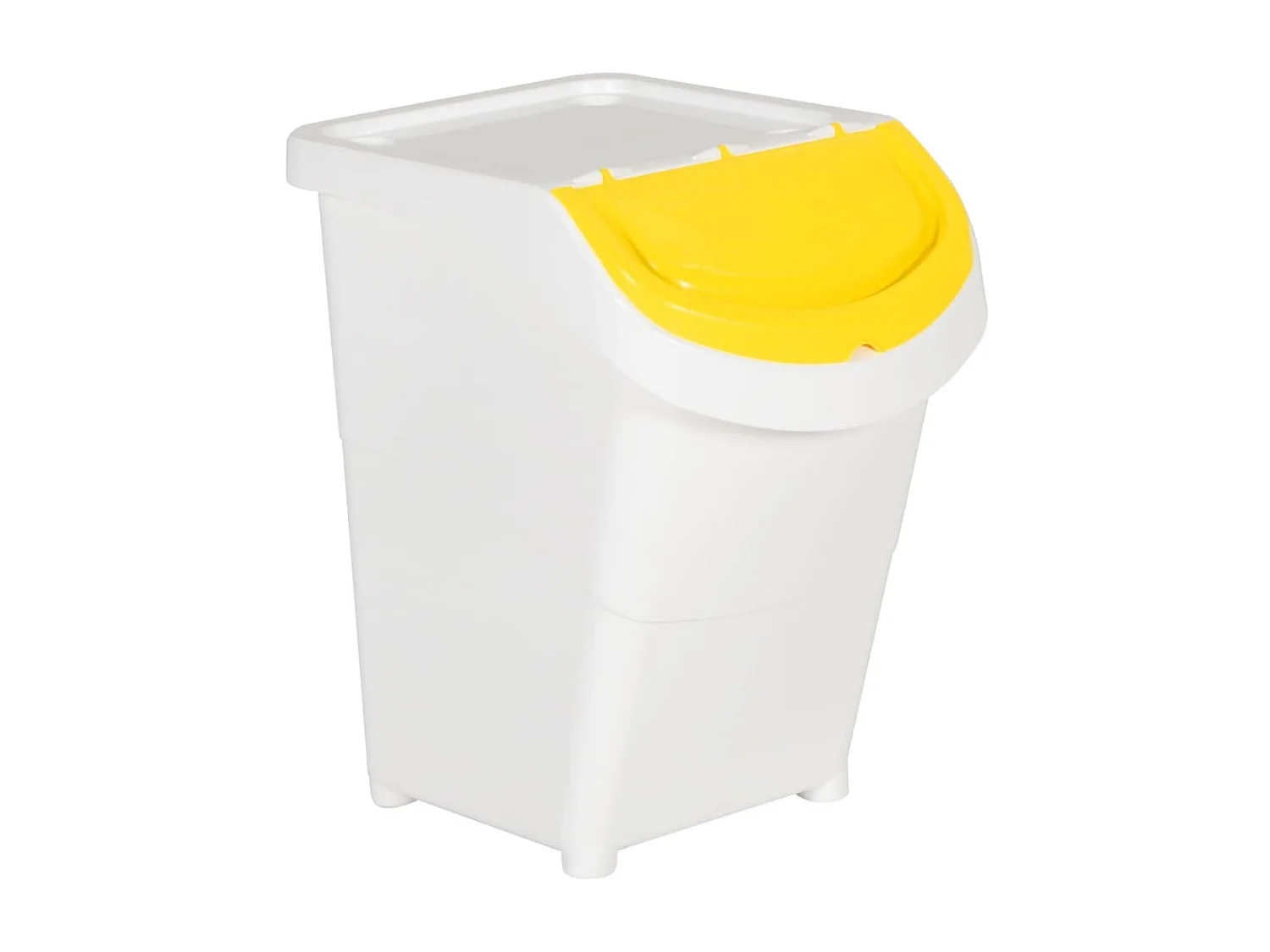 Lixeiras empilháveis ​​com tampa 3 peças PP 120 litros branco 02_0006049