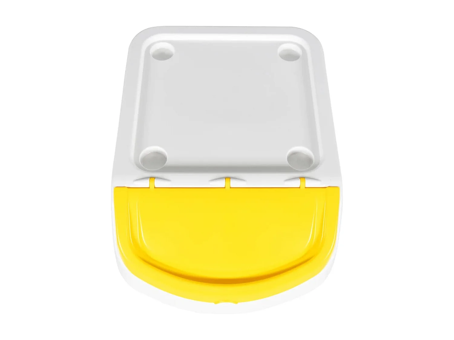 Lixeiras empilháveis ​​com tampa 3 peças PP 120 litros branco 02_0006049