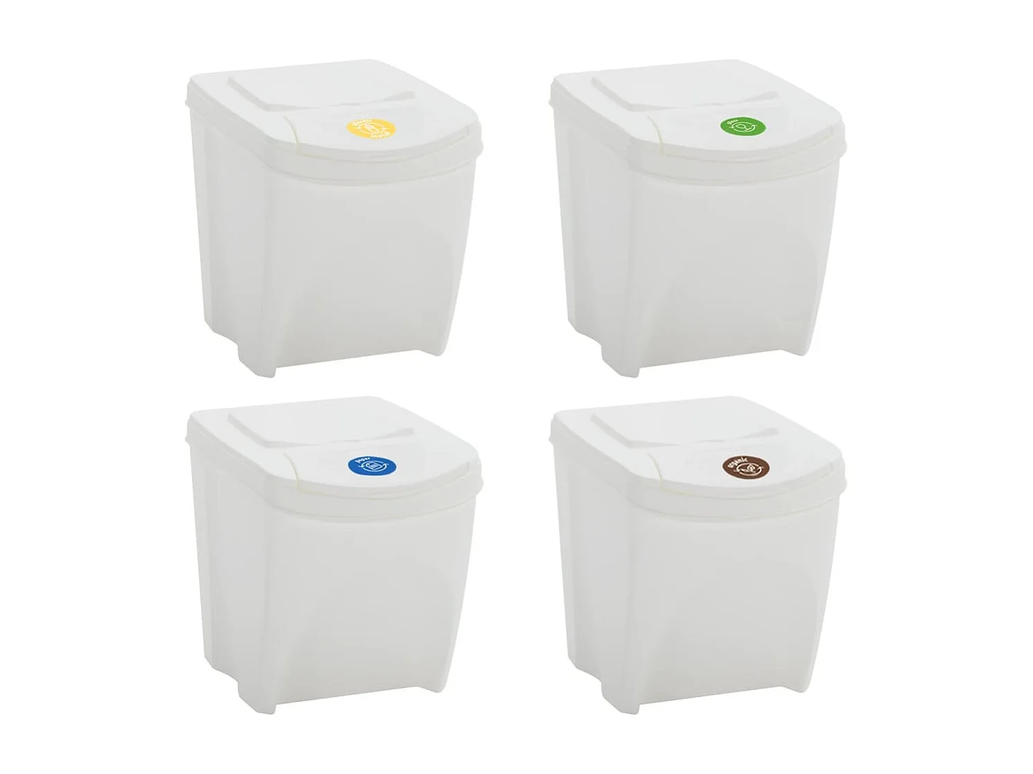 Contenedores de basura apilables 4 piezas 100 litros polipropileno blanco 02_0006036