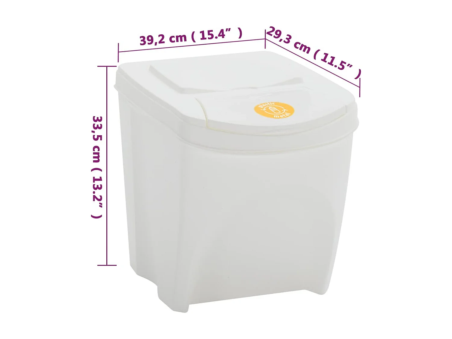 Lixeiras empilháveis ​​4 peças 100 litros polipropileno branco 02_0006036