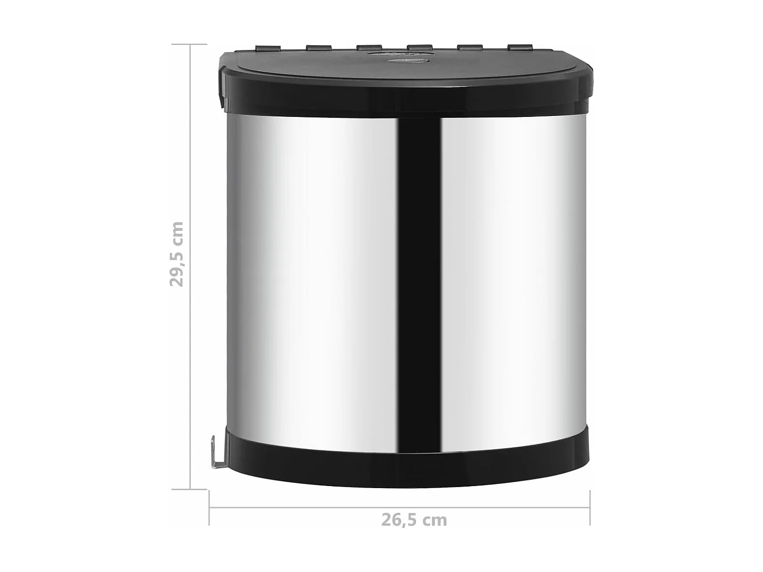 Papelera de cocina empotrable 12 litros acero inoxidable 02_0006040