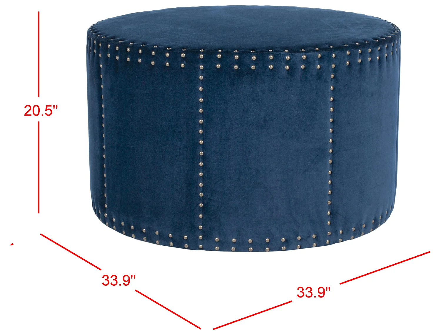 Banc & Ottomane Bleu marine 86 X 86 X 51.05 cm - Thalia