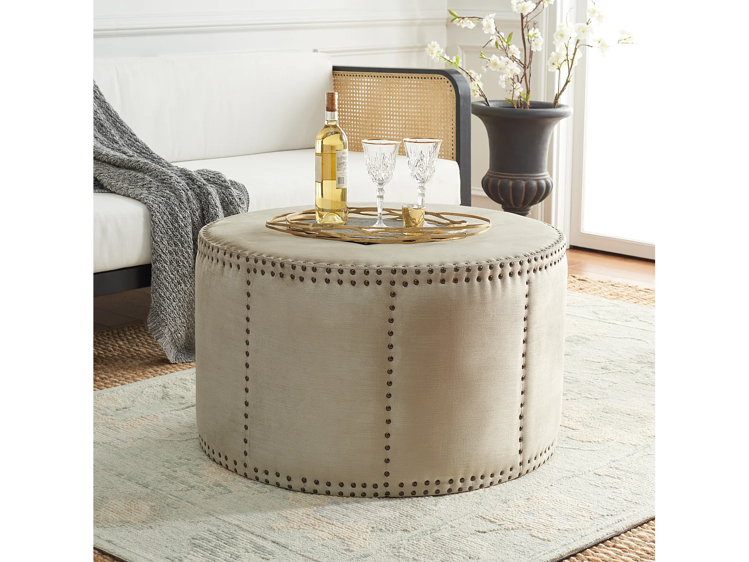 Banc & Ottomane Sauge 86 X 86 X 51.05 cm - Thalia