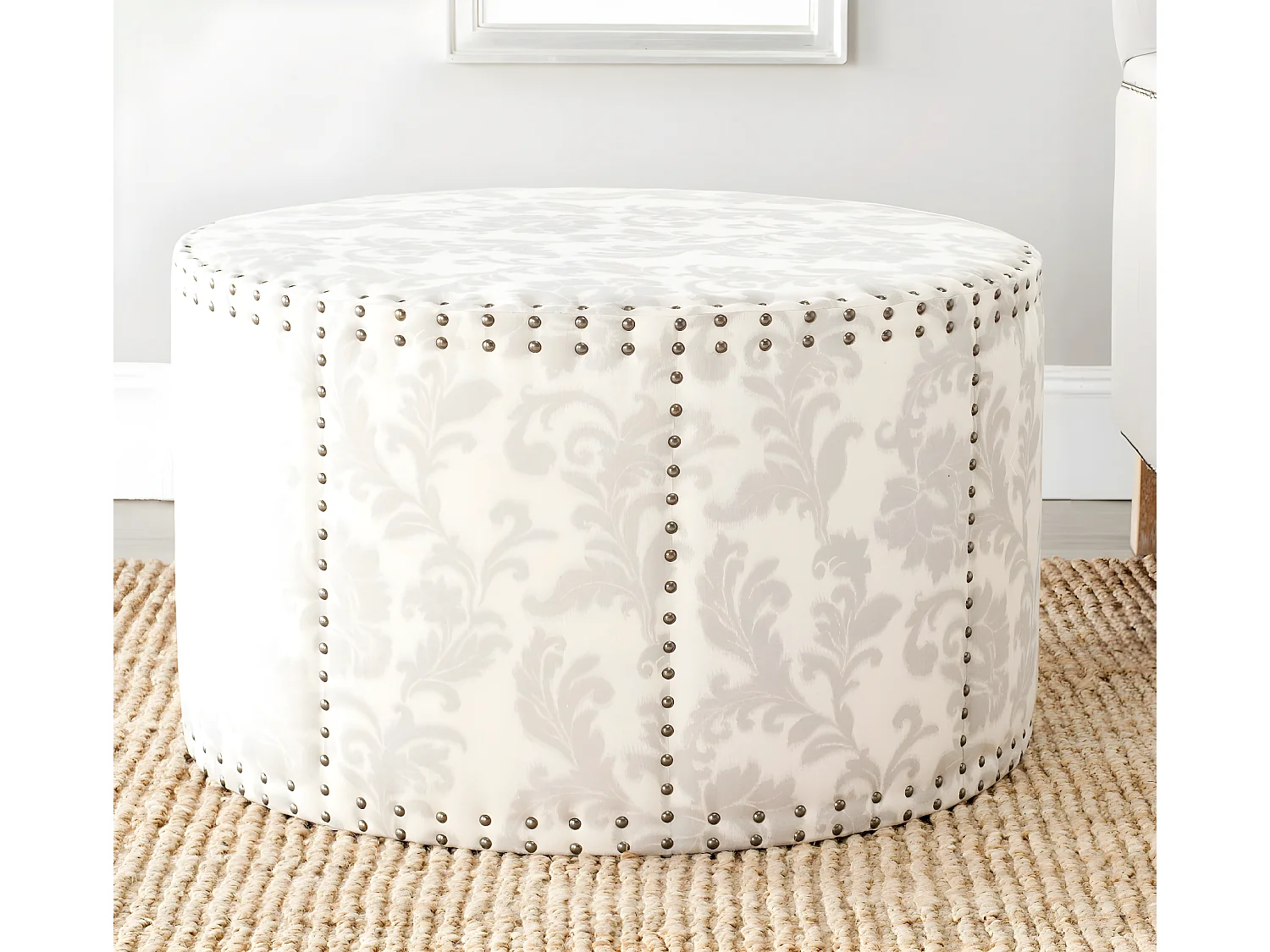 Banc & Ottomane Taupe & Beige 86 X 86 X 51.05 cm - Thalia