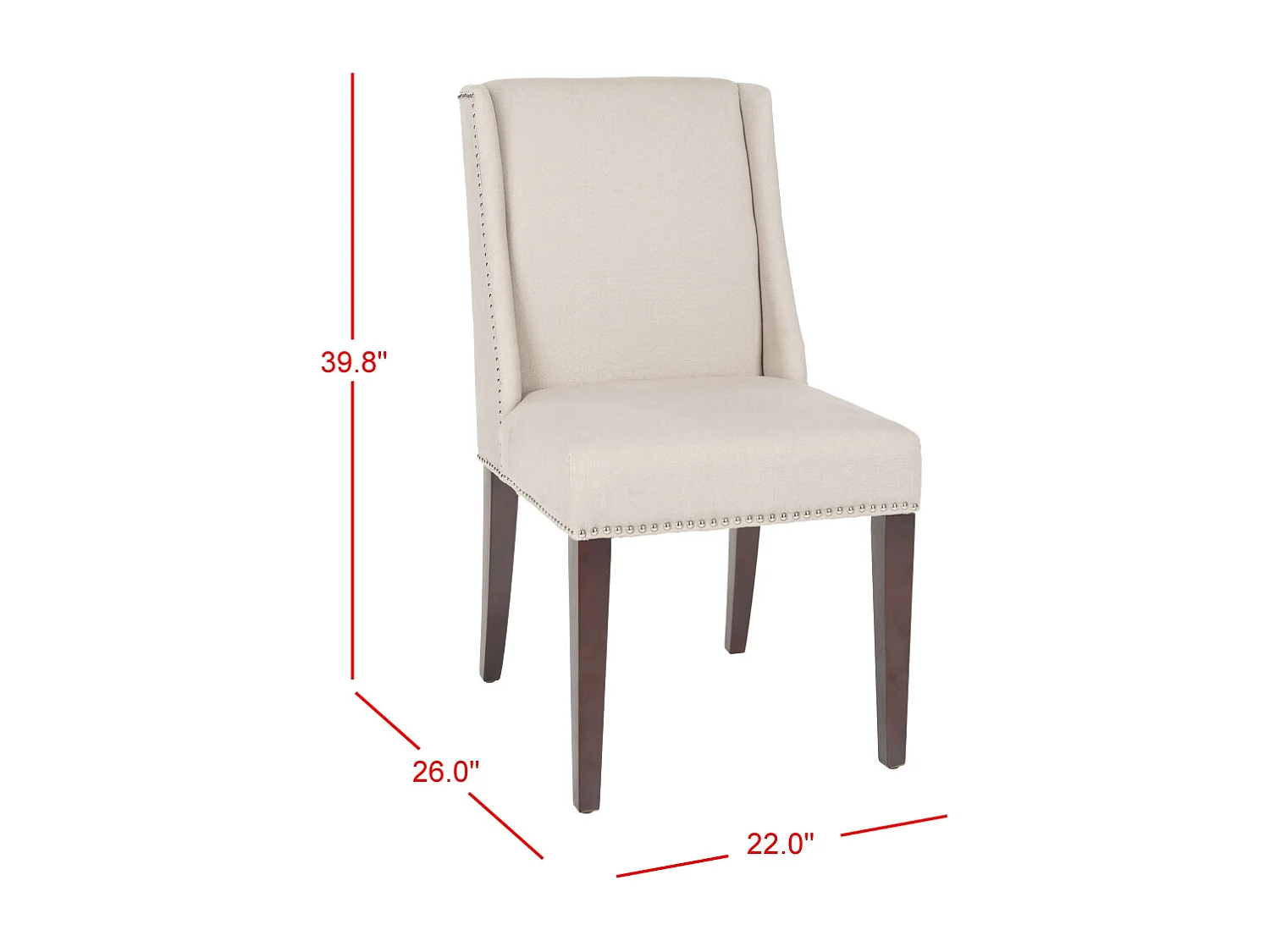 Lot de 2 chaise Taupe 55 X 66 X 101.09 cm - Alison
