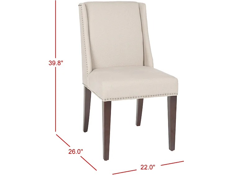 Lot de 2 chaise Taupe 55 X 66 X 101.09 cm - Alison