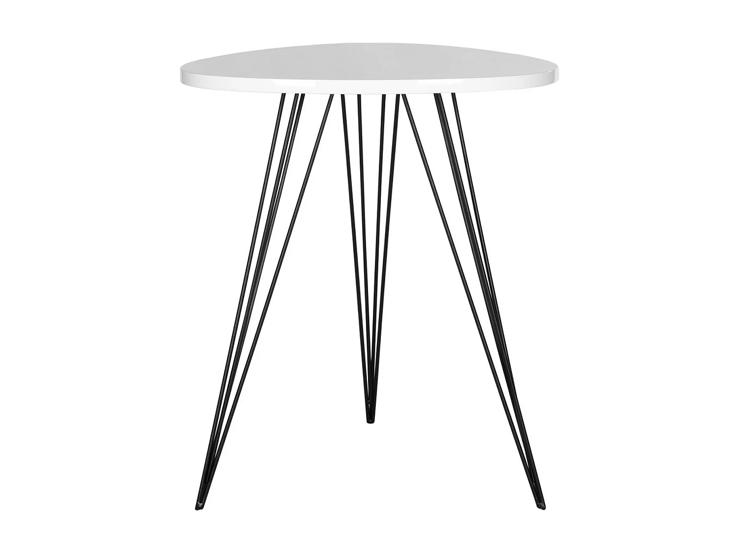 Table d'appoint Blanc et noir 50 X 50 X 59.94 cm - Dosia