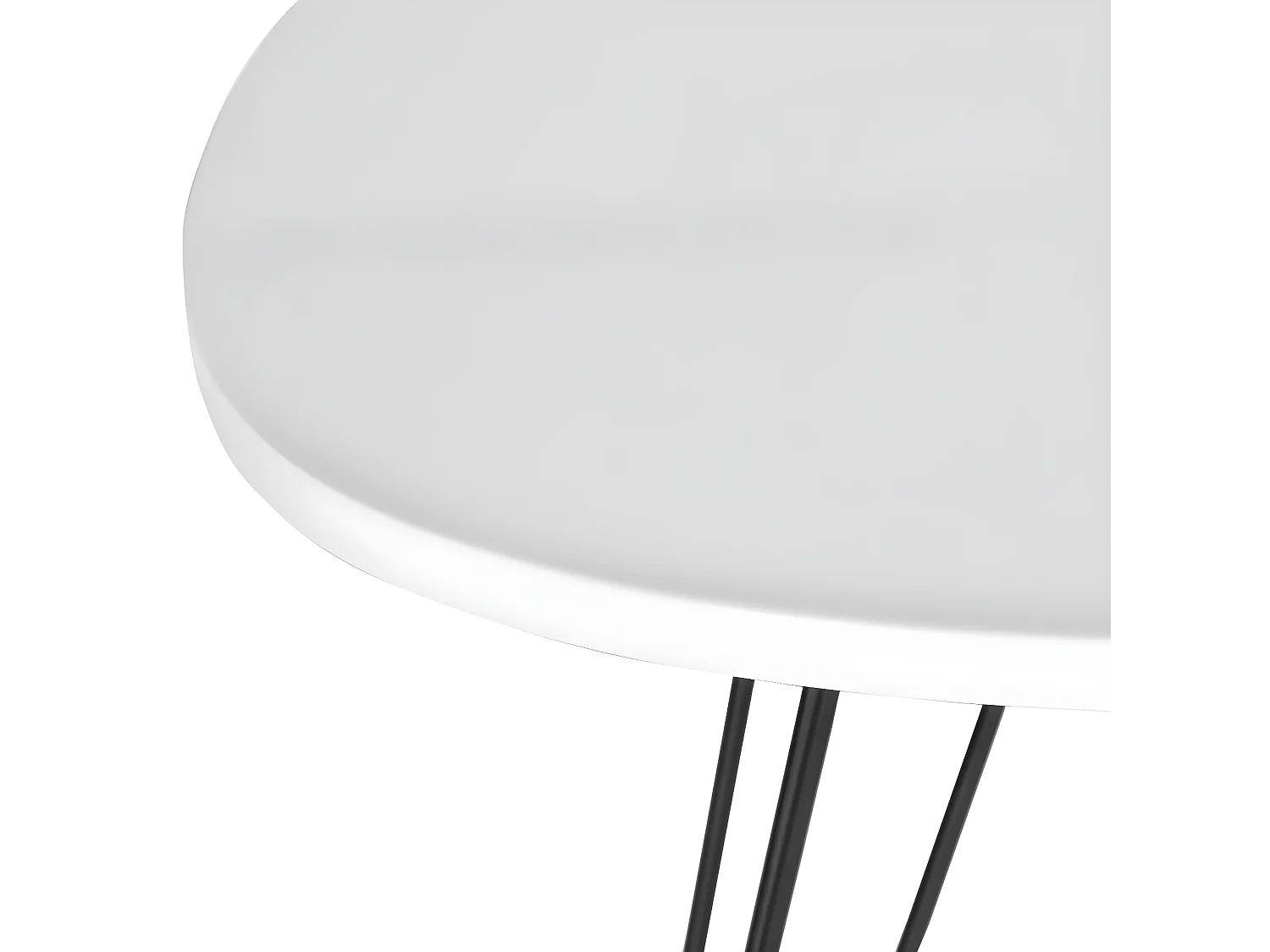 Table d'appoint Blanc et noir 50 X 50 X 59.94 cm - Dosia