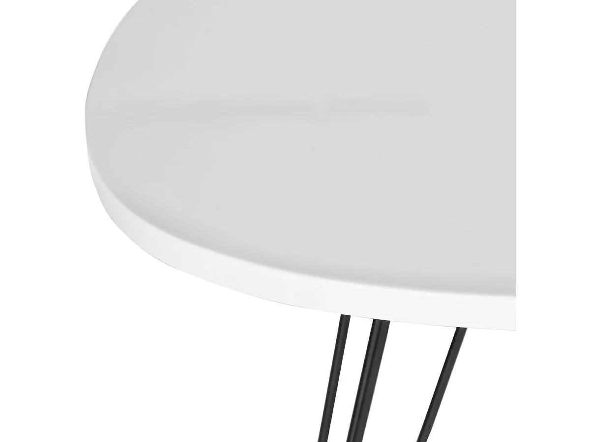Table d'appoint Blanc et noir 50 X 50 X 59.94 cm - Dosia