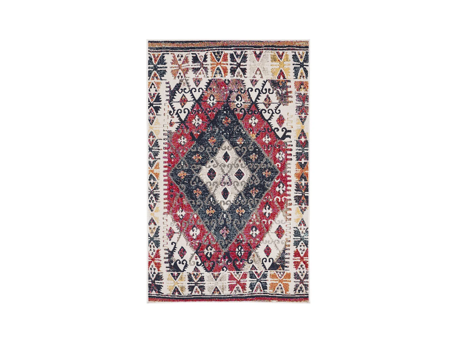 Tapis Marron/Multicolore 91 X 152 cm - Lattice