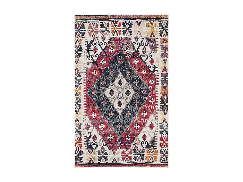 Tapis Marron/Multicolore 91 X 152 cm - Lattice