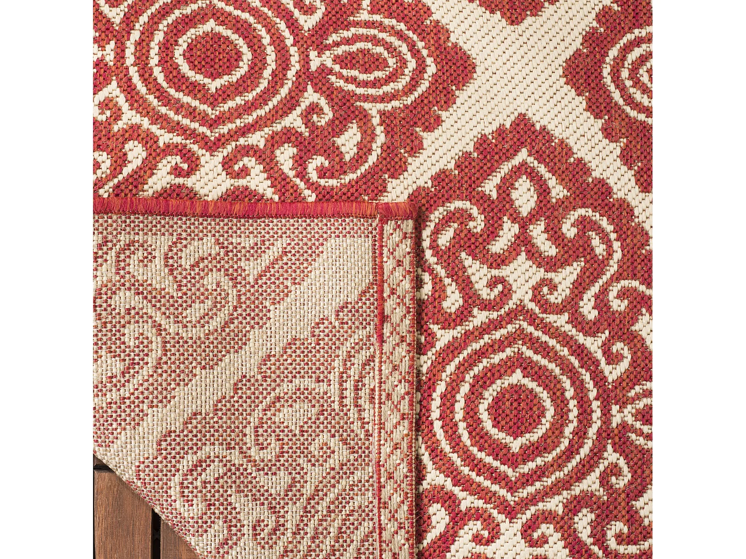 Tapis Rouge/Neutre 122 X 183 cm - Salina