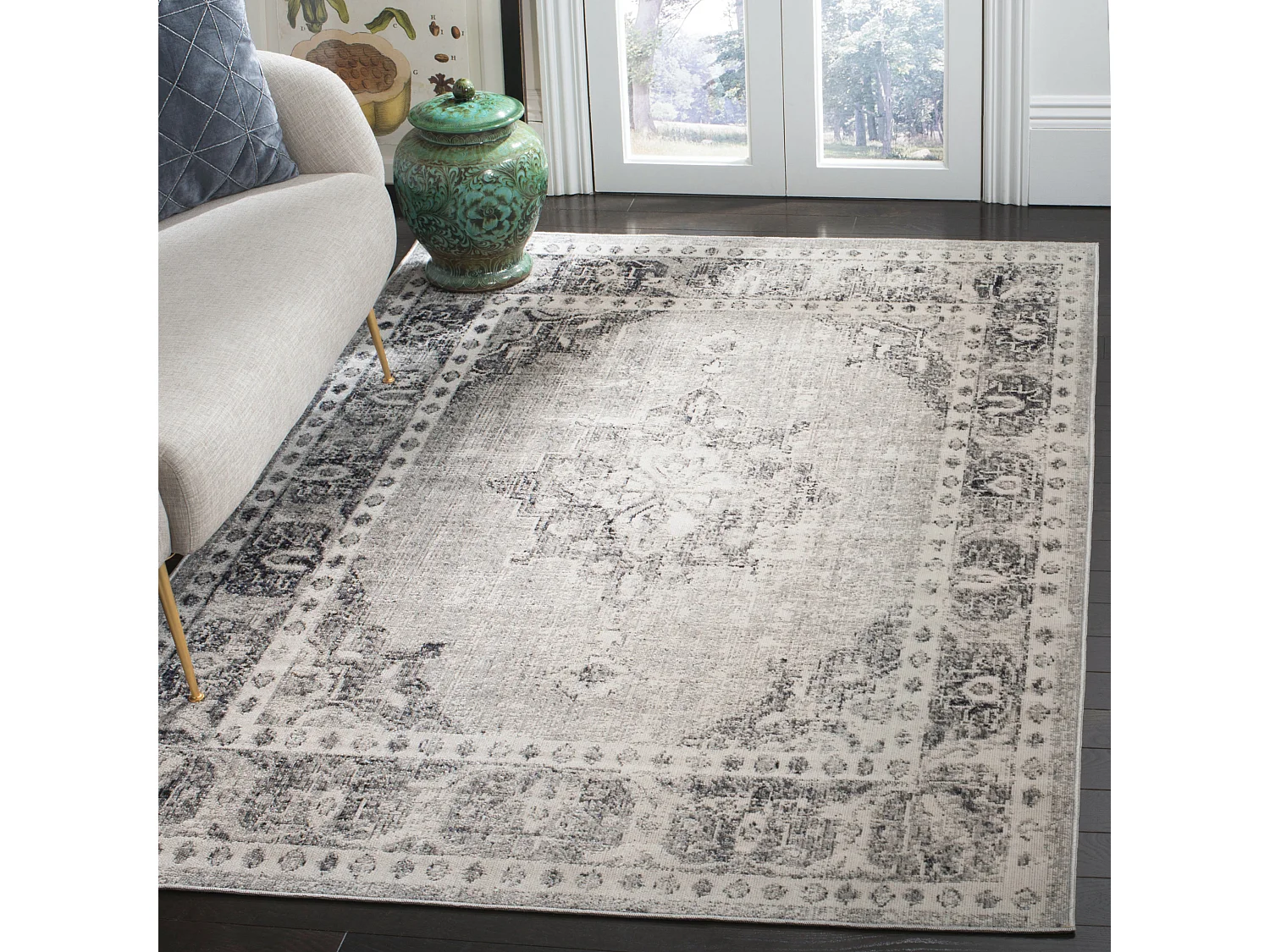 Tapis Gris/Neutre 122 X 183 cm - Jaycee