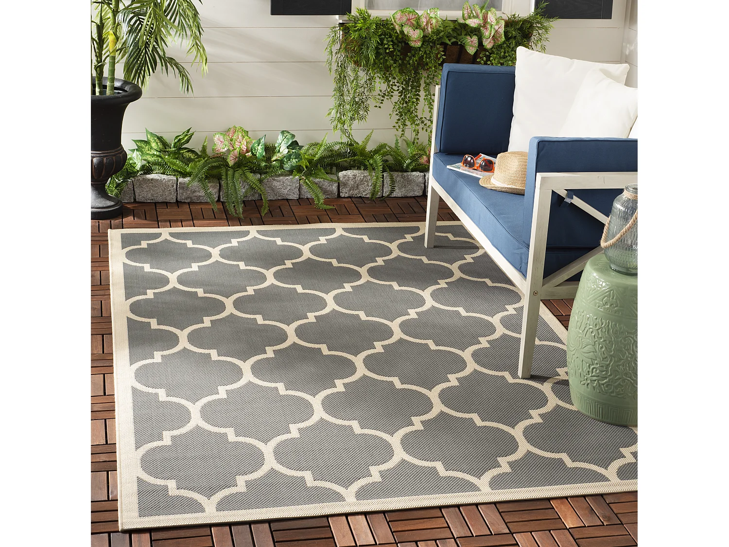 Tapis Gris/Neutre 122 X 170 cm - Arista