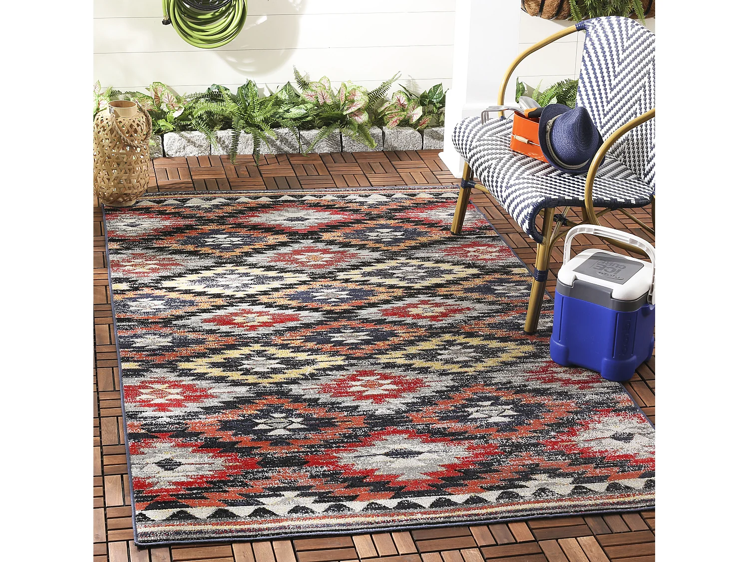 Tapis Marron/Multicolore 122 X 183 cm - Torianna